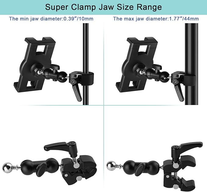 Tablet Holder for Treadmill/Spin Bike/Stroller/Wheelchair/Golf Cart/Poles/Music Stand/Stationary Bike,360°Adjustable iPad Mount,Compatible with 7~12.9" iPad/Nexus/Fire HD/e-Book/LG G/Switch