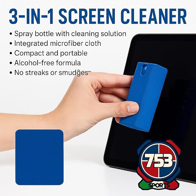 3 in 1 Portable Reusable Electronics Mobile Phone Pc Tablet Lcds Screen Cleanser Spray Microfiber Cleaning Kit