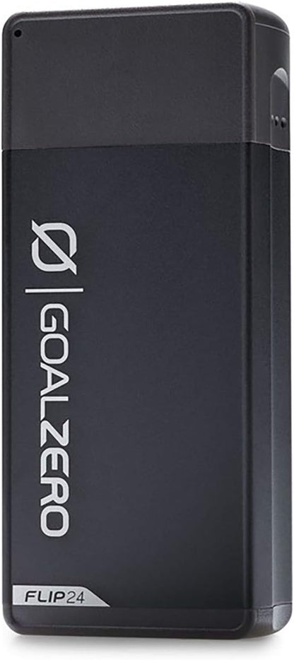 Goal Zero Flip 24 Portable Phone Charger, USB Battery Bank for Travel and Emergency Use - Black