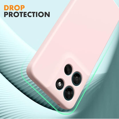 for Motorola Moto G Power (2026) Case, 2 Pack Tempered Glass Screen Protectors, Soft TPU Silicone Shockproof Gel Cover-Pink