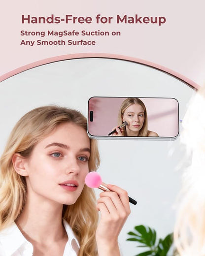 Syncwire Magnetic Suction Phone Mount for MagSafe, Silicone Octo Cup Buddy Sticky Grip Ring Holder, Hands-Free/Selfie/Video for TikTok & Instagram Influencer/Creator, iPhone Compatible,Lilac Purple