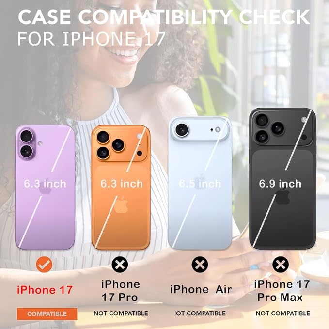 uCOLOR for iPhone 17 Wallet Case with Card Holder PU Leather RFID Blocking Design iPhone 17 flip case for Women Men Magnetic Clasp Kickstand Design 6.3 inch (Black Leopard)