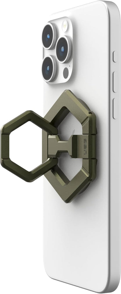 URBAN ARMOR GEAR UAG Magnetic Phone Ring Stand Compatible with MagSafe Magnet, Removable Metal Finger Ring Grip & 360 Rotation Adjustable Kickstand for iPhone 17, Galaxy S26, Olive Drab