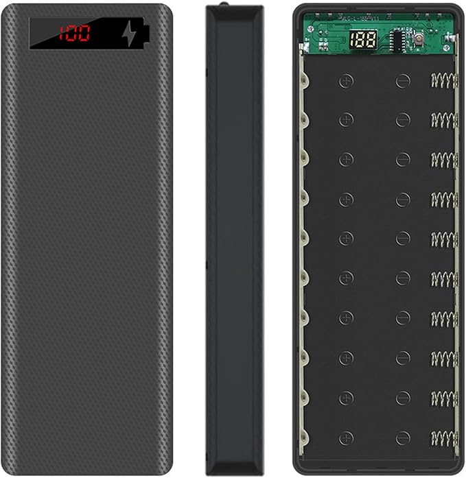 5V-2.1A Power 10 x 18650 Holder Organizer Batteries Box for Electronic DIY Holder DIY Bank Holder Case