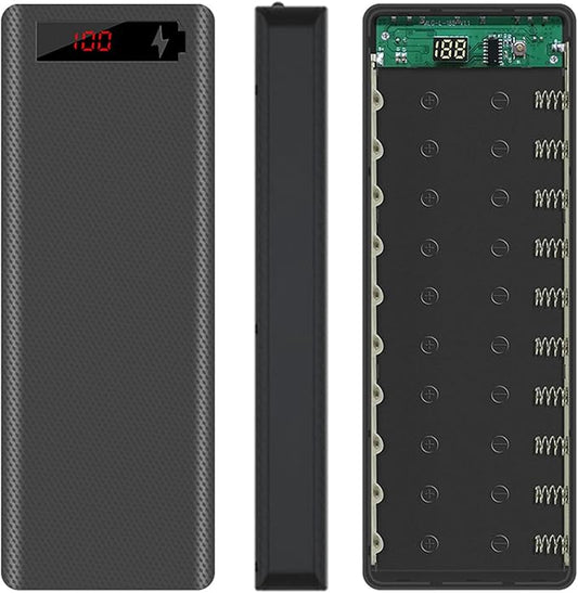 5V-2.1A Power 10 x 18650 Holder Organizer Batteries Box for Electronic DIY Holder DIY Bank Holder Case