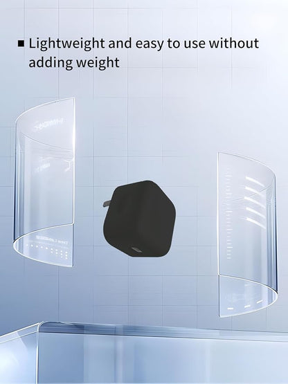 Case for Apple 40W Charger, WUNIAK Soft Silicone Protective Portable Scratch Shock Resistant Shell,Black