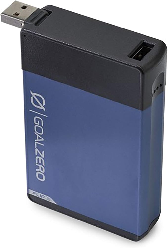 Goal Zero Flip 36 Portable Phone Charger, 10,050mAh/36Wh External Power Bank - Blue