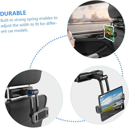 Homoyoyo Tablet Holder for Car Headrest Phone Mount for Backseat Compatible Devices Stable and Secure Design Protective Hooks for Family Travel
