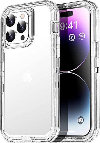 AICase for iPhone 14 Pro Max Case Clear 3 in 1 Heavy Duty Drop Protection Full Body Rugged Shockproof/Dust Proof 3-Layer Military Protective Tough Durable Cover for iPhone 14 Pro Max 6.7"_1