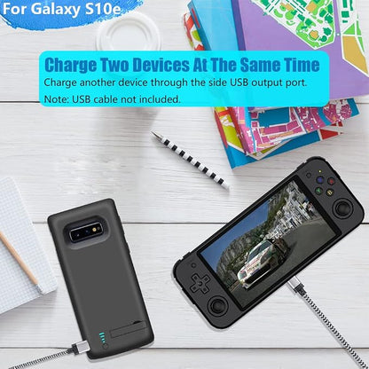 Battery Case for Samsung Galaxy S10e, 5000mAh Rechargeable Extended Battery Charging Case, Adds 1.2X Extra Juice (5.8 Inches) Black