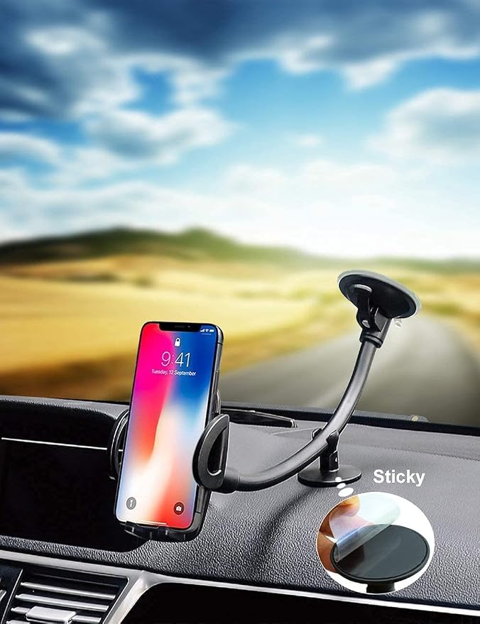 EXSHOW Portable Electronic Device Mount, Black, Compatible with iPhone 11 Pro Max/11/XS Max/XS/XR/X/8 Plus/8/7 Plus/7/6S Plus/6S/SE