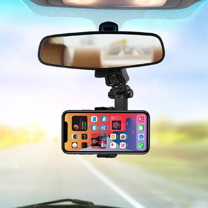 Phone Holder Rear View Mount Adjustable Phone Holder Auto Rear Headrest Mount Bracket Retractable Phone Accessories