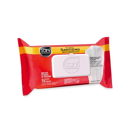 PDI Sani-Professional No-Rinse Sanitizing Multi-Surface Food Service Wipes Softpack, for Restaurants, Kitchen, and Home Use, Pack of 12, 72 Wipes Each, Large 9" x 8" Wipes
