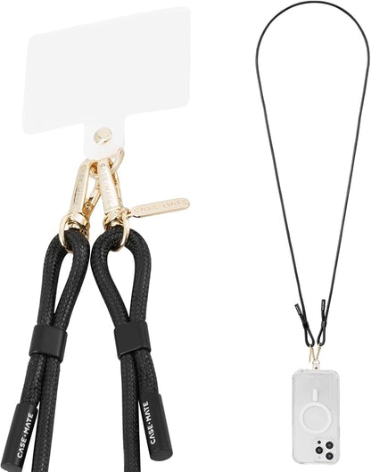 Case-Mate Crossbody Phone Lanyard/Chain [Works with All Phones] Hands-Free Cell Phone Charm/Strap - Neck Chain Holder for iPhone 17 Pro Max /16 Pro Max /15 Pro Max/14/13 / S26 Ultra /S25 - Black Rope