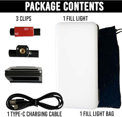 LED Phone Light, Selfie Light, 3000Mah Rechargeable Clip Video Light - 3 Light Modes with Adjustable Clips, Portable Selfie Light For iPhone & Camera, Laptop, iPad, Photography - Makeup, Vlog - Tiktok