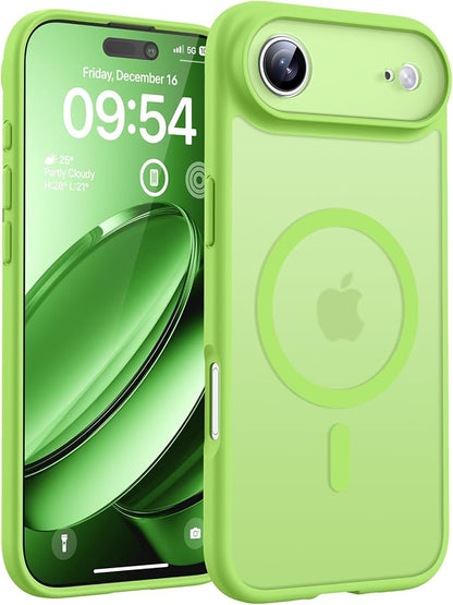 TOCOL for iPhone Air Case, Compatible with Magsafe Charger, Full Camera Protection, Drop Protection, Translucent Matte Phone Case for iPhone 17 Air 6.5 inch (Light Green)