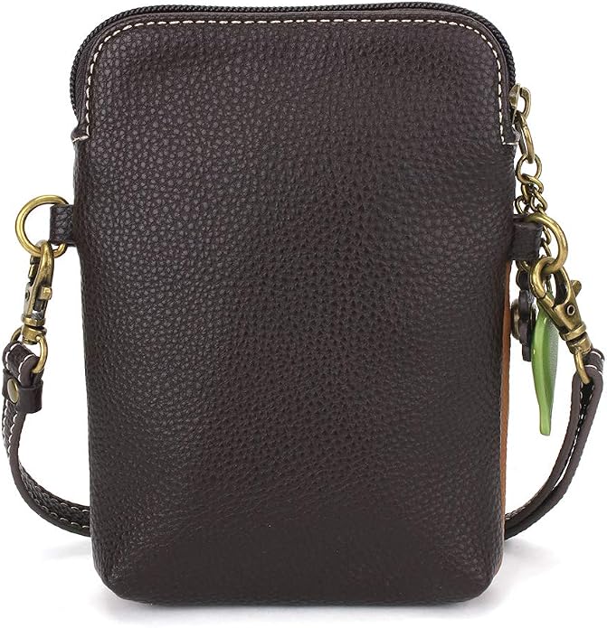 CHALA Plant Life Collection Cell Phone Crossbody Purse-Women PU Leather/Canvas Multicolor Handbag with Adjustable Strap