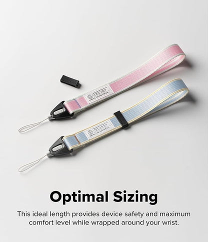 Ringke Hand Strap [Adjustable Wristlet Lanyard with Sturdy String] [One-Touch Buckle] for Phone Case, Camera, Keys, USB Flash Drive, and ID Badge - Stripe Pink