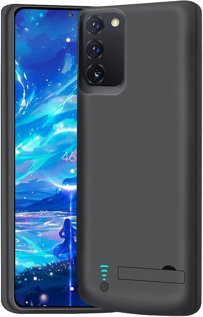 Upgraded Battery Case for Samsung Galaxy Note 20 5G, 6000mAh Rechargeable Extended Battery Charging Charger Case, Add 100% Extra Juice (6.7 Inches) Black