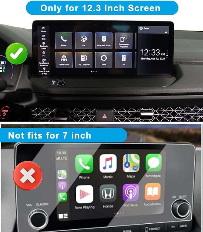 Car Phone Holder for Honda Accord Accessories 2023 2024 2025 2026 Dash Mount Cell Phone Holder for Most Smartphones with Dash Organizer Auto Interior Accessories (with 12.3inch Screen)