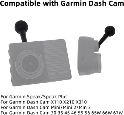 for Garmin Dash Cam Mount - Car Rearview Mirror & Handle Bar Holder for Garmin Dash Cam Mini 30/35/45/46/55/56/65W/66W/67W X110/X210/X310/Speak Plus & 17mm GPS Mount (4 Ball Head)
