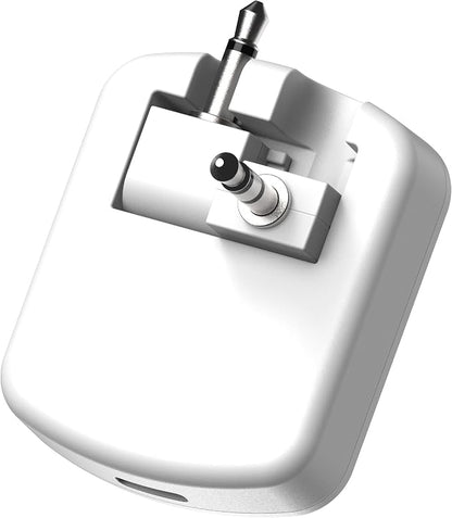 Scosche BTTWT-SP FlyTunes Universal Portable Bluetooth 4.1 Wireless Audio Transmitter for Use with AirPods, Earbuds/Headphones, TV’s and More - White