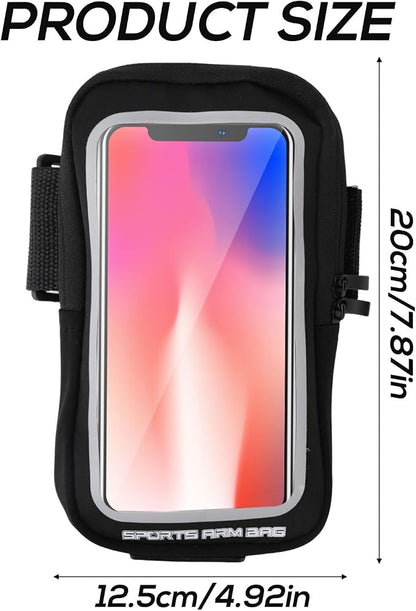 Wristband Phone Holder for Running, Black Handheld Grip Phone Holder Running Armband Wristband Frearm Band for iPhone Pro Max Plus (16/15/14/13/12/11/X/XR) Galaxy S24/S10