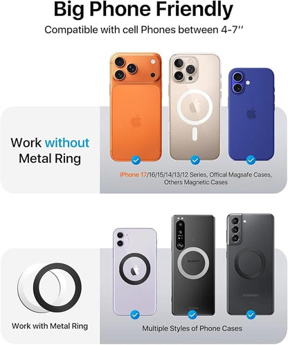 andobil for Magsafe Car Mount [20 Strongest Magnets & Upgraded 3M Adhesive] Dashboard Magnetic Car Phone Holder for iPhone 17 Pro Max 16 15 14 13 12 Cell Phone Holder Car for Samsung Galaxy S26/S25