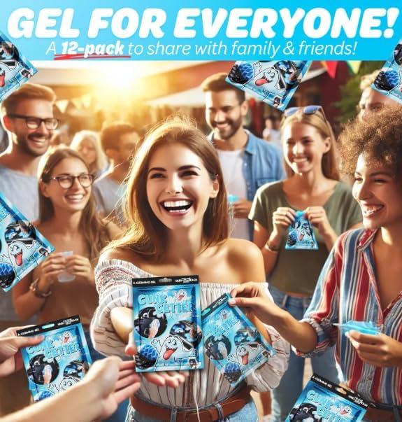 Cleaning Gel for Those Hard to Reach Places, Automotive Cup Holder Electronic Keyboard Office, Slime Gel Cleaner Dust Crumb Removal (Blueberry, 12 Pack)