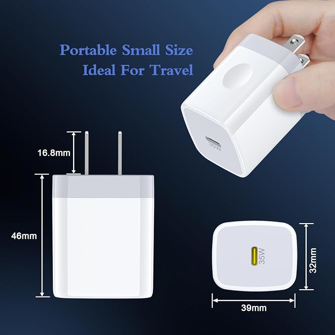35W Samsung S26 Super Fast Type C Charger Block for Samsung Galaxy S26 Ultra S25 S24 FE A17 A16 A15 A55 A35 A14 A54 iPhone 17 16 15 14 Pro Max, PD 3.0 Wall Charger USB C Box Charging Cube Brick Plug