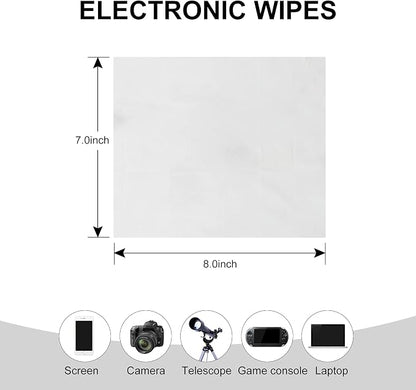 Screen Cleaner Cadith Electronic Wipes - Safely Clean Your Computer, Laptop, TV, Phone, and Tablet Screens - All Electronic Equipment - 8x7 Inches Screen Wipes(40PCS)