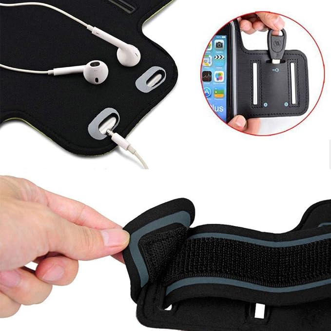 Running Armband for BLU C6L 2020 G50 J7L Studio X10 Adjustable Arm Phone Case Holder for Energizer Energy E520 LTE Sports Mobile Phone Bag for Hiking Exercise Gym Workout with Key Holder