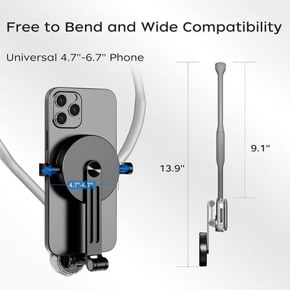 FUNSNAP Magnetic Neck Mount for Phones, POV Phone Holder Hand Free Chest Stand Video Recording Vlog for iPhone 17 16 15 14 13 Android Phones