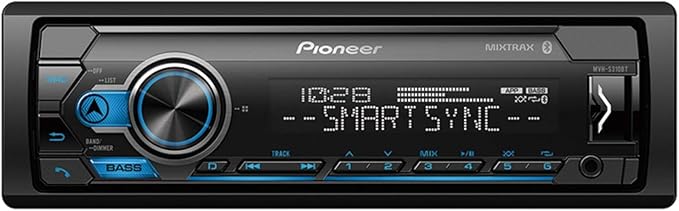 Pioneer MVH-S310BT Single Din Built-In Bluetooth, MIXTRAX, USB, Auxiliary, Pandora, Spotify, iPhone, Android and Smart Sync App Compatibility Car Digital Media Receiver