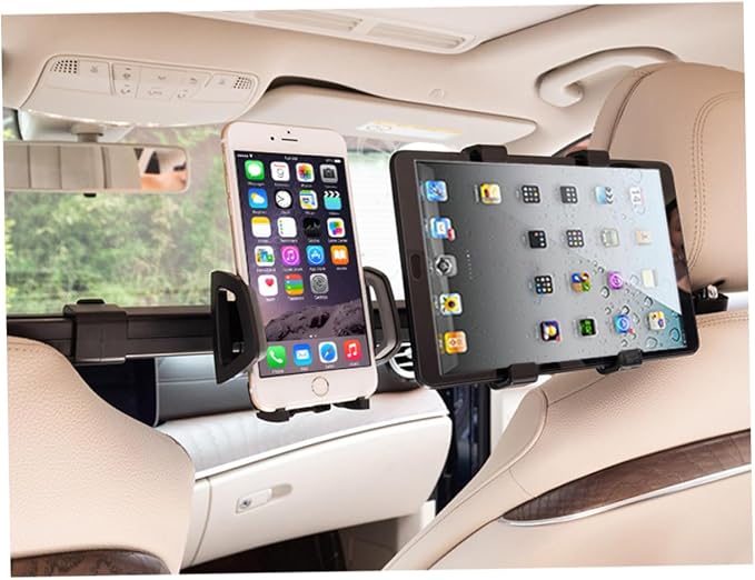 Hemoton Car Phone Mount Vent Holder for Phone Tablet 360° Rotatable Abs Material 7-10in Tablet
