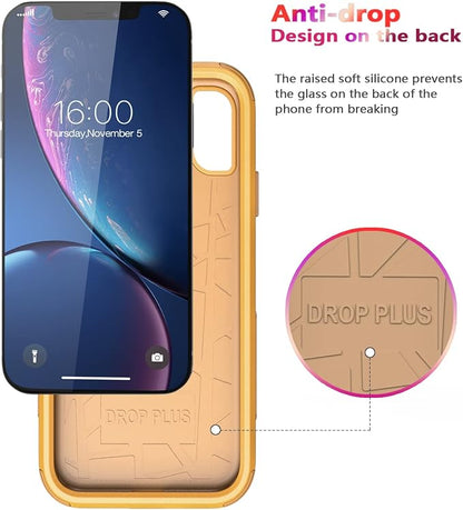 Diverbox for iPhone Xr Case [Shockproof] [Dropproof] [Dust-Proof],Heavy Duty Protection Phone Case Cover for Apple iPhone XR (Yellow)