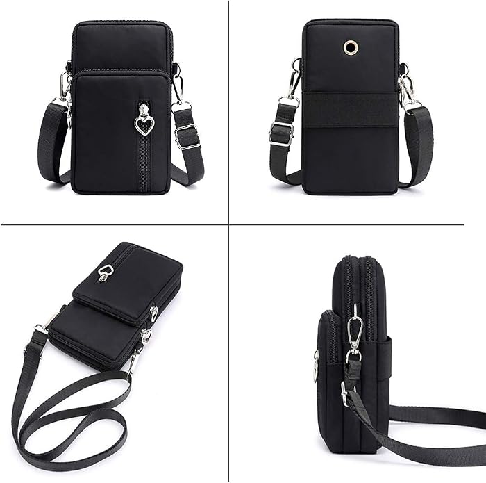 Phone Armband for iPhone 16 15 14 13 Pro/Pro Max, Samsung Galaxy S25 S24 Ultra Plus A16 A15 A06 - Crossboy Phone Purse Bag