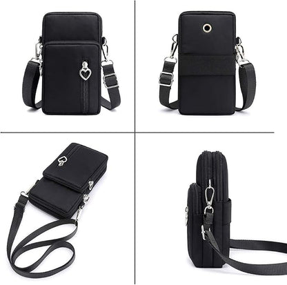 Phone Armband for iPhone 16 15 14 13 Pro/Pro Max, Samsung Galaxy S25 S24 Ultra Plus A16 A15 A06 - Crossboy Phone Purse Bag