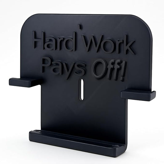 Generic Echo Bike Phone Holder - Air Assault Bike Phone Holder (Hard Work Pays Off, Black)
