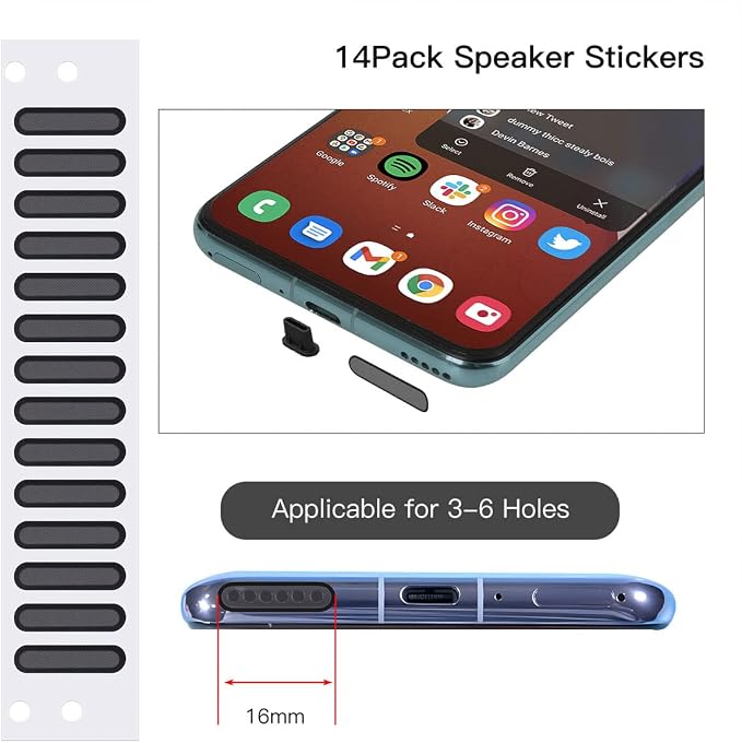 5PACK USB C Dust Plug Type C Port Cover for iPhone 17/16/15 Pro Max Plus Speaker Mesh Cover Protector for iPhone 16/15, Samsung Galaxy S25 S24 S23 S22 S21, MacBook, USB C Port Dustproof Adhesive Cover