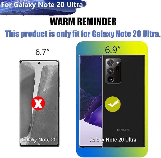 Battery Case for Samsung Galaxy Note 20 Ultra 5G, 6000mAh Rechargeable Extended Battery Charging Charger Case, Add 100% Extra Juice, Not Compatible with Galaxy S20 Ultra Black