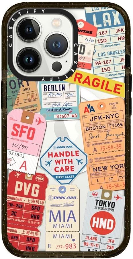 CASETiFY Impact Case for iPhone 13 Pro Compatible with Magsafe - AirTags - Clear Black