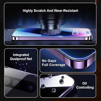 2 Pack for iPhone 15 Plus /iPhone 16 Plus Privacy Screen Protector, Anti Spy 9H Hardness Privacy Tempered Glass with Easy Installation Tool, Anti Scratch, Auto Dust Removal, Drop Resistance
