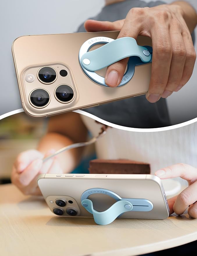 for Magsafe Phone Grip for iPhone - Magnetic Phone Ring Holder Detachable for iPhone 17 - Comfortable Finger Phone Loop Grip for Apple 16/15/14/13/12,Blue