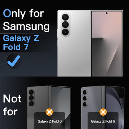 JETech Front Screen Protector for Samsung Galaxy Z Fold 7, 3-Pack | Full-Coverage PET Film, HD Clear, Case-Friendly Design