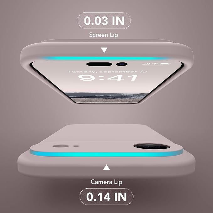Magnetic for iPhone Air Case, Compatible with MagSafe, [Full Camera Protection][Screen Protector] Silicone Shockproof Protective Phone Case for iPhone 17 Air 6.5", Hazel