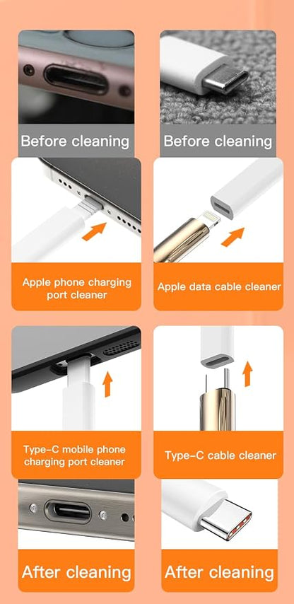 32-in-1 Multi-Functional Cleaning Kit for Electronics inlcuding Headphones,Mobile Phones,Computer,Monitor,Lens and etc, Compact and Portable Design (Black)