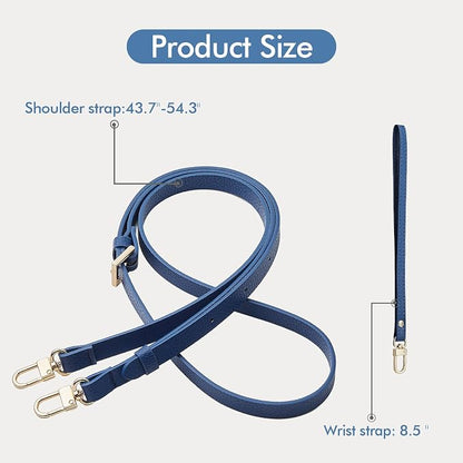 ZVE for iPhone 17 Pro Case Wallet with Crossbody Strap, Card Holder Leather Phone Cover with Wrist Strap 6.3" Navy Blue