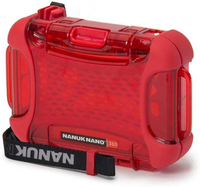 Nanuk 310-0009 Nano Series Waterproof Small Hard Case for Phones, Cameras and Electronics (Red)
