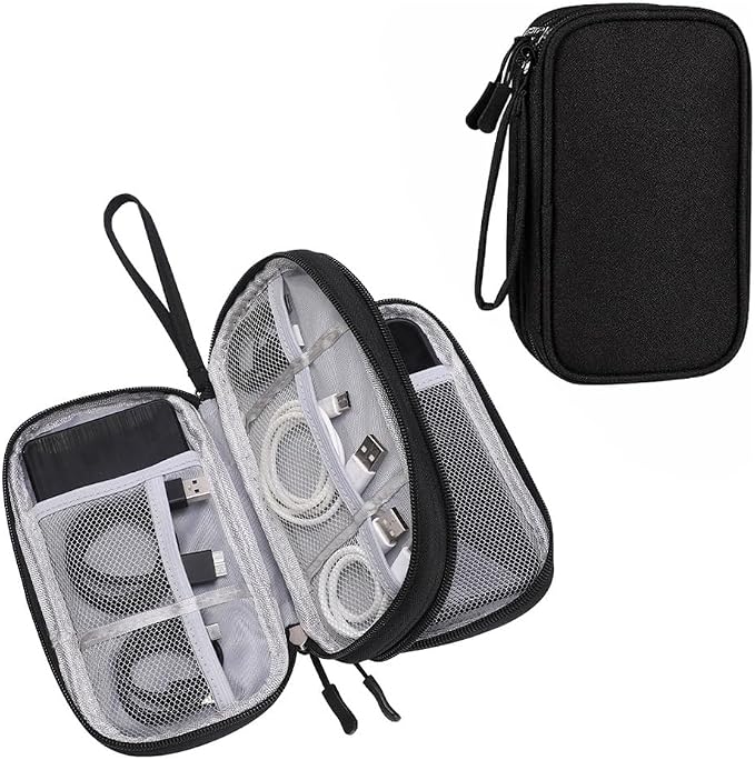 Omnpak Electronics Organizer Travel Case, Tech Accessories Storage Case Portable Carrying Organizer Pouch Bag for Cable, Charger,Power Bank